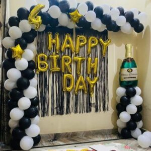 Black & White Birthday Decor