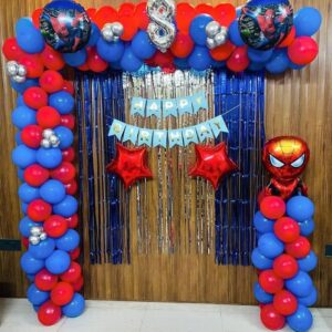 Spiderman Theme Room Birthday Decoration